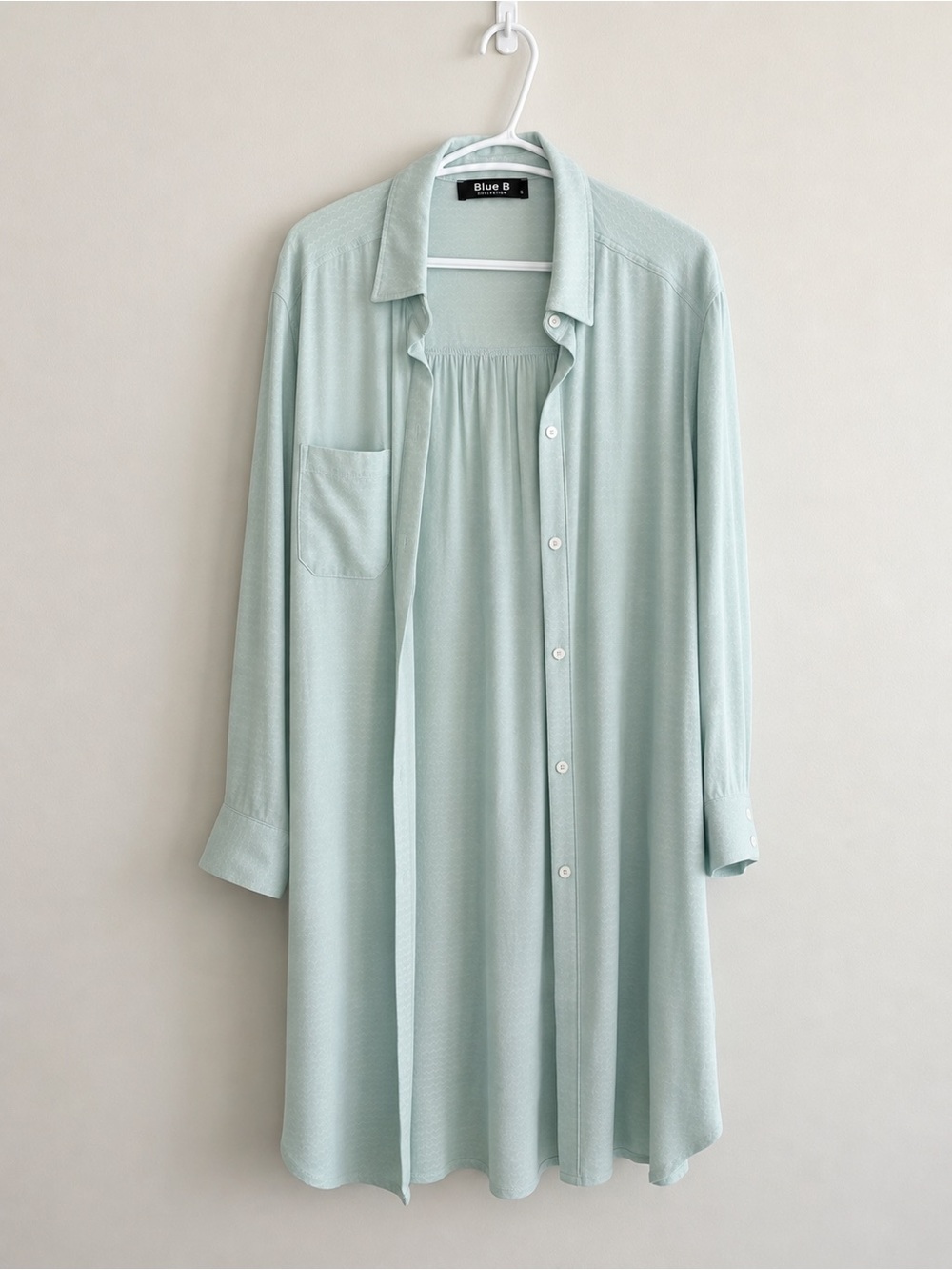 Blue B Mint Green Longline Button-Front Cardigan